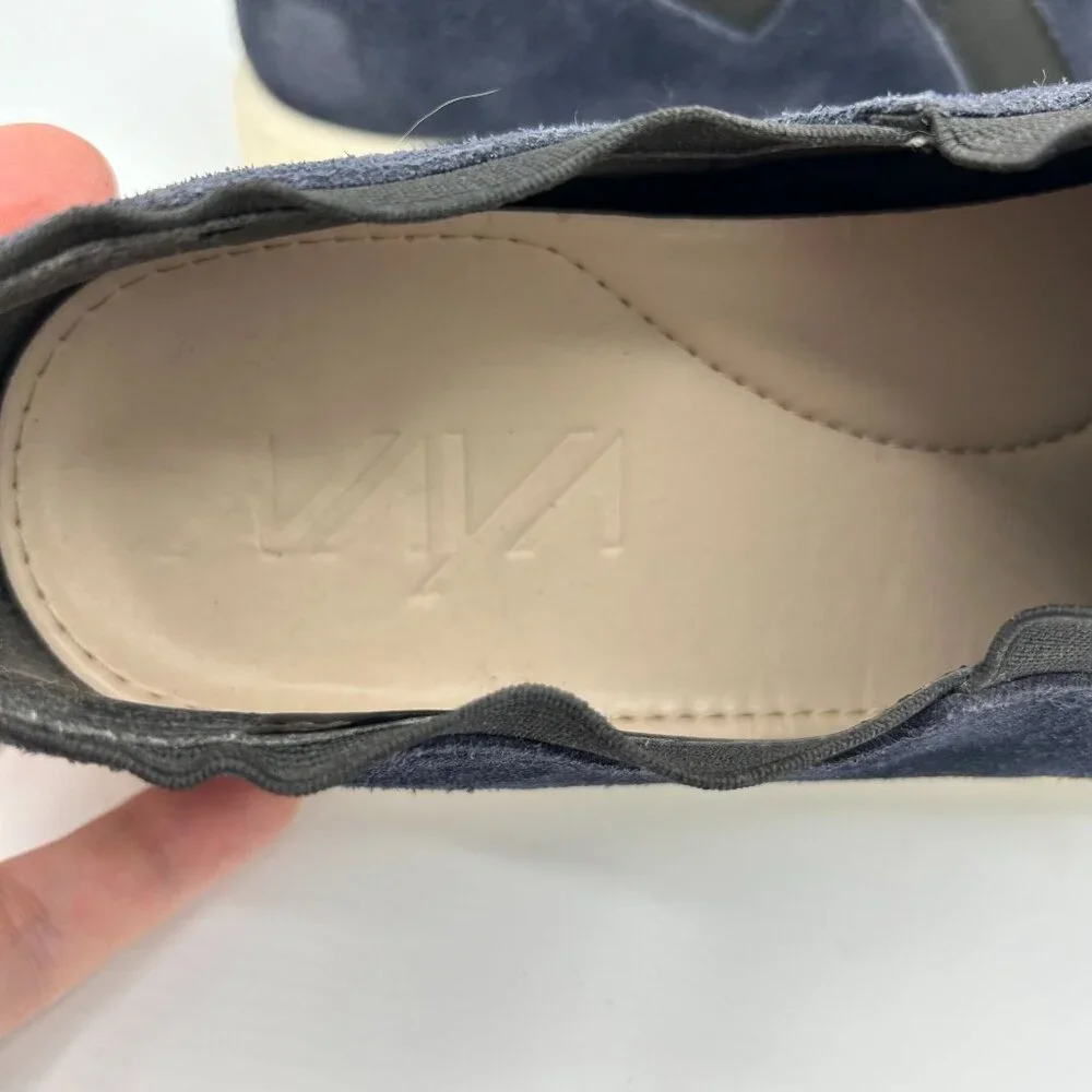 Naya Navy Leather Suede Loafer Slip-On Shoes Pointed 9.5M